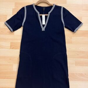 J.Crew Navy Blue Dress with Trim New with Tag